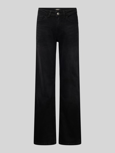 Only Regular Fit Low Rise Jeans aus Baumwoll-Mix Modell 'CHRIS' Metallic Black 2