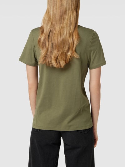 s.Oliver RED LABEL T-Shirt mit abgerundetem V-Ausschnitt Khaki 5