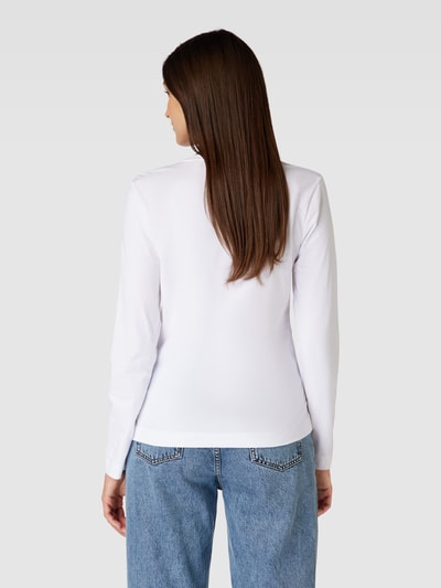 Gant Longsleeve mit Label-Stitching Modell 'SHIELD' Weiss 5