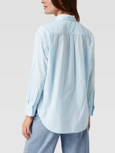 Gant Overhemdblouse van katoen met ruitjes Bleu - 5