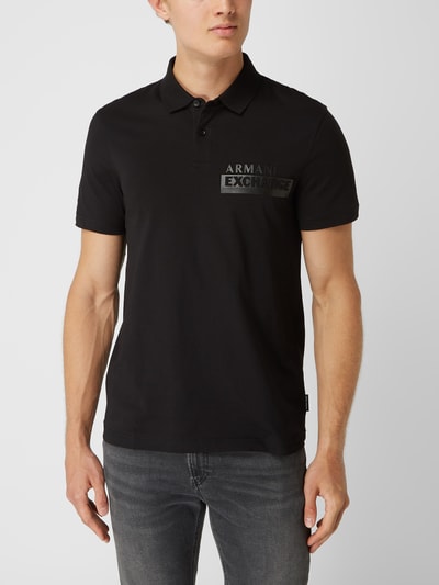 ARMANI EXCHANGE Koszulka polo z logo  Czarny 4