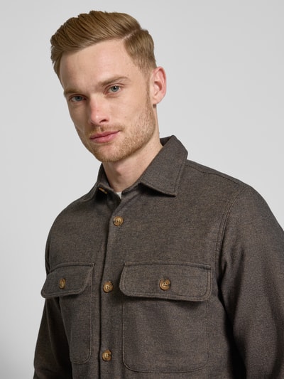 Jack & Jones Premium Comfort Fit Hemdjacke mit Brustpattentaschen Modell 'RAYMOND' Anthrazit 3