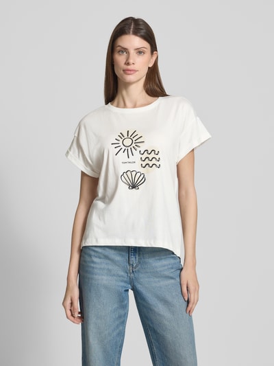 Tom Tailor T-shirt o kroju regular fit z czystej bawełny Biały 4