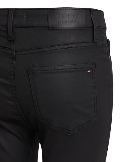 Tommy Hilfiger Skinny Fit Jeans aus Coated Denim  Black 4