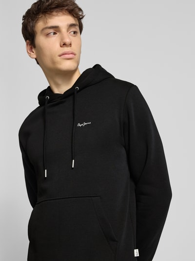 Pepe Jeans Regular fit hoodie van katoenmix, model 'GRIFFIN' Zwart - 3