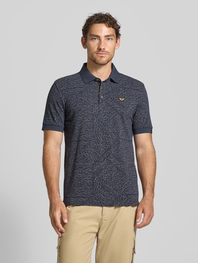 PME Legend Regular Fit Poloshirt aus reiner Baumwolle mit Label-Stitching Marine 4