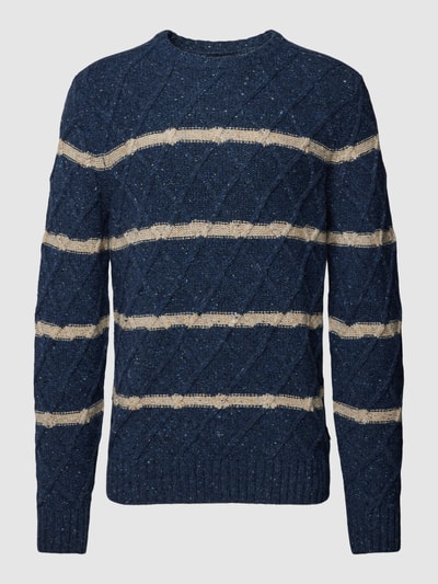 Fynch-Hatton Strickpullover mit Streifenmuster Marine 2