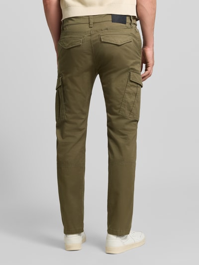s.Oliver RED LABEL Spodnie cargo o kroju regular fit z mieszanki bawełny Ciemnozielony 5