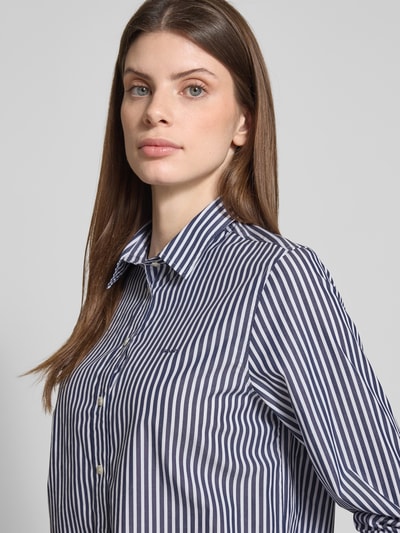 Gant Regular fit overhemdblouse van puur katoen met logostitching Marineblauw - 3