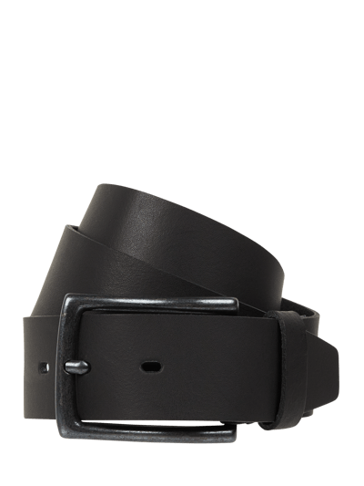 Lloyd Men's Belts Pasek skórzany ze sprzączką Czarny 1