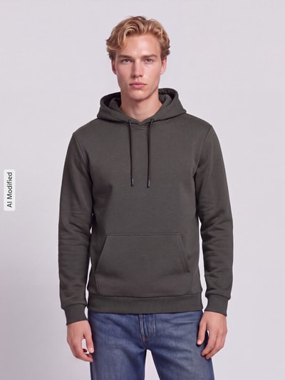 ONLY & SONS Regular fit hoodie van katoenmix model 'CERES' Leem - 4