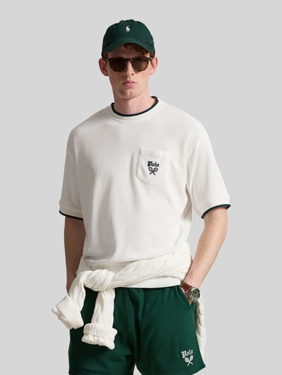 Polo Ralph Lauren T-shirt o kroju comfort fit z mieszanki bawełny Biały 4