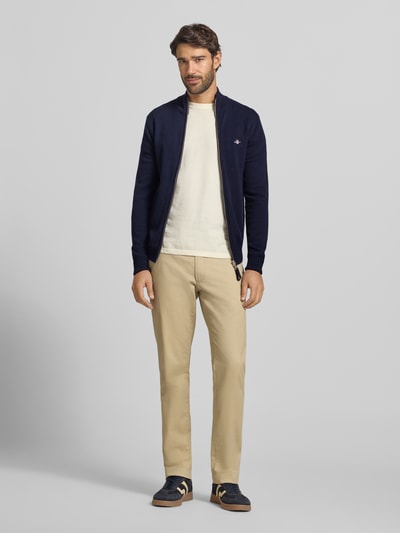 GANT sweter z czystej wełny o kroju regular fit Granatowy 1
