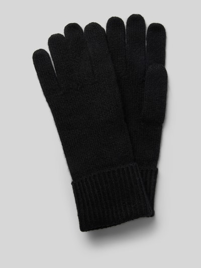 Christian Berg Woman Handschuhe aus Kaschmir mit Umschalg Black 1