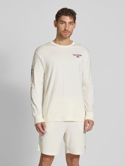 Polo Sport Longsleeve mit Label-Stitching Offwhite 4
