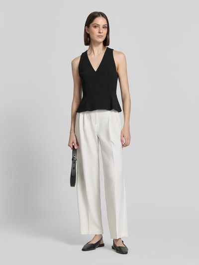 HUGO Slim Fit Blusentop mit Schößchen Black 1