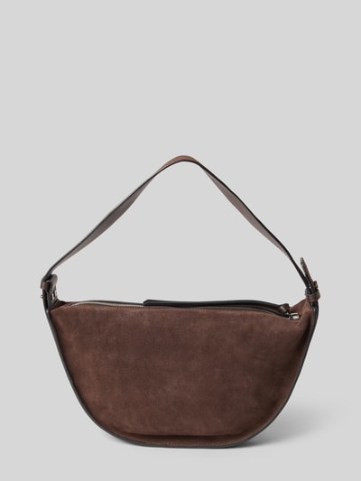 Marc O'Polo Schoudertas van echt kalfsleer, model 'AAMI' Donkerbruin - 4