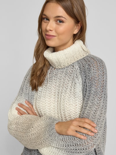 Smith and Soul Relaxed Fit Rollkragenpullover mit Alpaka-Anteil Mittelgrau Melange 3