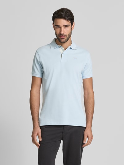 Barbour Slim fit poloshirt met labelstitching Blauw - 4