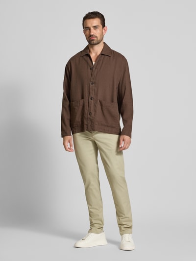 MCNEAL Slim fit broek met achterzakken Zand - 1