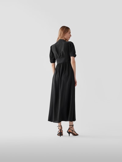 Vanessa Bruno Seidenkleid in Maxilänge Schwarz 5