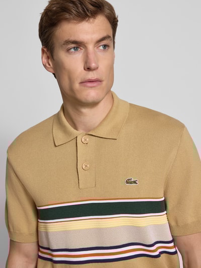 Lacoste Regular Fit Poloshirt aus Baumwoll-Mix Beige 3