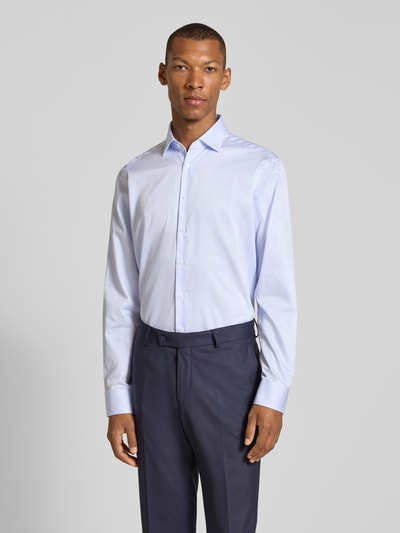 BOSS Regular fit zakelijk overhemd van katoenmix model 'H-Joe-kent' Koningsblauw - 4