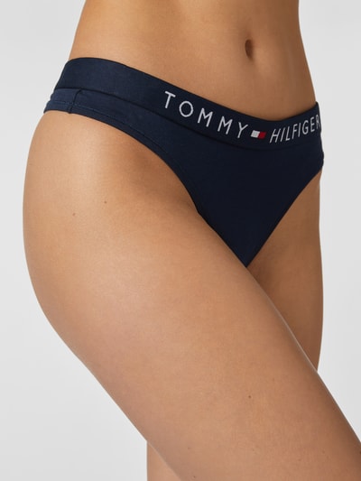 TOMMY HILFIGER String met elastische band met logo Donkerblauw - 3