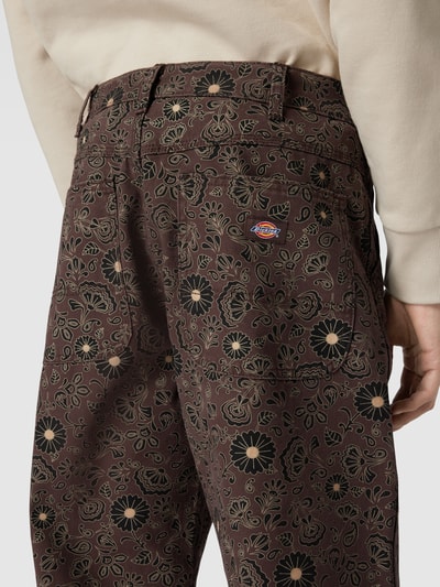 Dickies Stoffen broek met all-over motief, model 'ELLIS' Zwart - 3