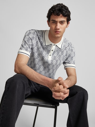 Jack & Jones Koszulka polo z imitacji dzianiny model ‘CODY’ Ciemnoniebieski 3