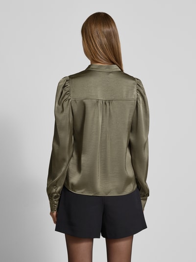 Neo Noir Bluzka z dekoltem w serek model ‘Rosslyn’ Khaki 5