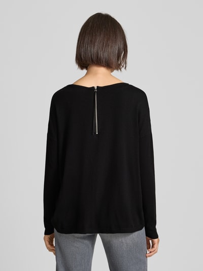 Vero Moda Comfort Fit Strickpullover aus Viskose-Mix Modell 'BREEZE AURA' Black 5