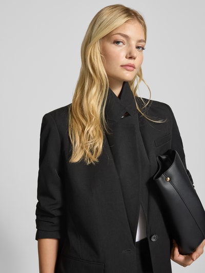 Only Relaxed fit lange blazer met viscose, model 'HATTIE-LANA' Zwart - 3