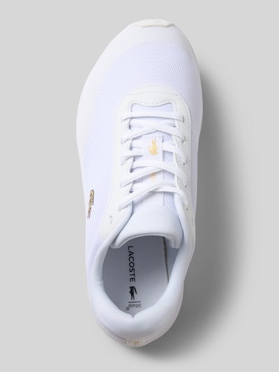 Produktfoto, Low Top Sneaker aus Mesh Modell 'NEO RUN ACE' von Lacoste, biały, zaokrąglony nosek, płaska podeszwa, logo, sznurowane, strukturalna podeszwa, unifarbene optyka, materiał mesh