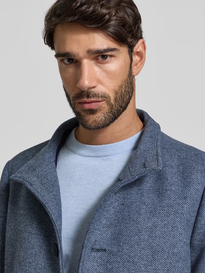 Roy Robson Kurzmantel mit Steppeinsatz und Stehkragen Blau 3