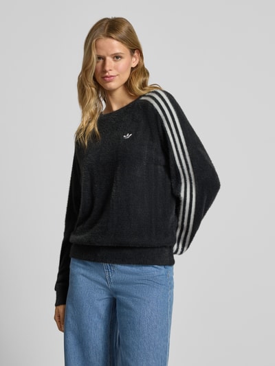 adidas Originals Regular fit sweatshirt met logostitching, model 'Holiday' Zwart - 4