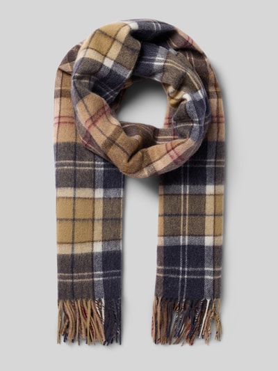 Barbour Schal aus reiner Wolle Modell 'SERENA' Dunkelblau 1