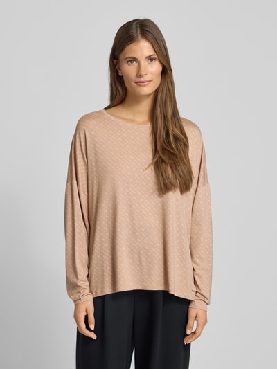 BOSS Relaxed fit pyjamabovendeel van lyocellmix Beige - 4