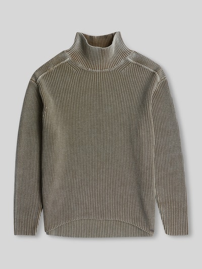 G-Star RAW Oversized Turtleneck-Pullover aus reiner Baumwolle Khaki 2