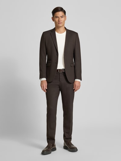 Christian Berg Men Shirt met lange mouwen en geribde ronde hals Offwhite - 1