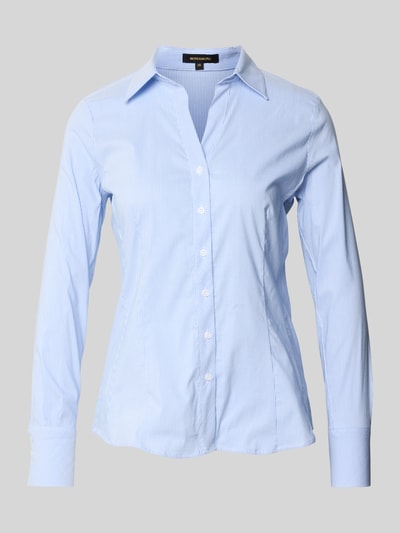 More & More Blouse met streepmotief Lichtblauw - 1