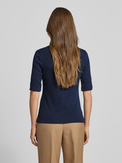 Lauren Ralph Lauren T-Shirt mit V-Ausschnitt Modell 'JUDY' Dunkelblau 5