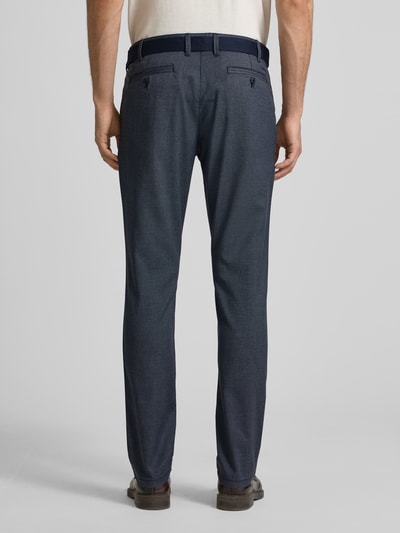 MCNEAL Slim fit pantalon met riem Marineblauw - 5