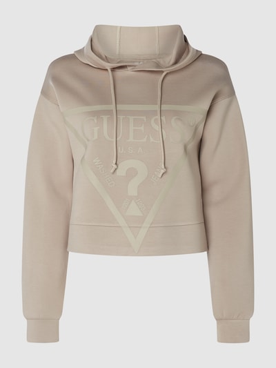 Guess Activewear Bluza z kapturem ze scuby  Szarobrązowy 1