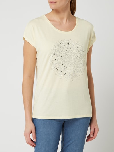 Montego T-Shirt mit Ziersteinen  Gelb 4