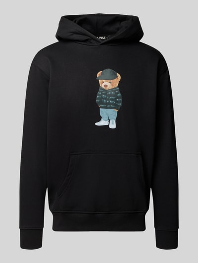 CHILL PILL Sweatshirt mit Bärenmotiv Modell 'Puffer Bear' Black 2