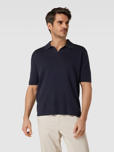 Tiger Of Sweden Poloshirt met V-hals, model 'Maelon' Marineblauw - 4