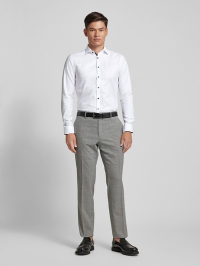 OLYMP No. Six Super slim fit zakelijk overhemd met kentkraag Wit - 1