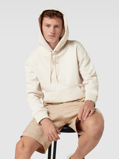 Calvin Klein Jeans Hoodie mit Label-Print Beige 3