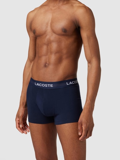 Lacoste Boxershort met logo in band in een set van 3 stuks Donkerblauw - 1